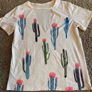 Cactus cut out tee